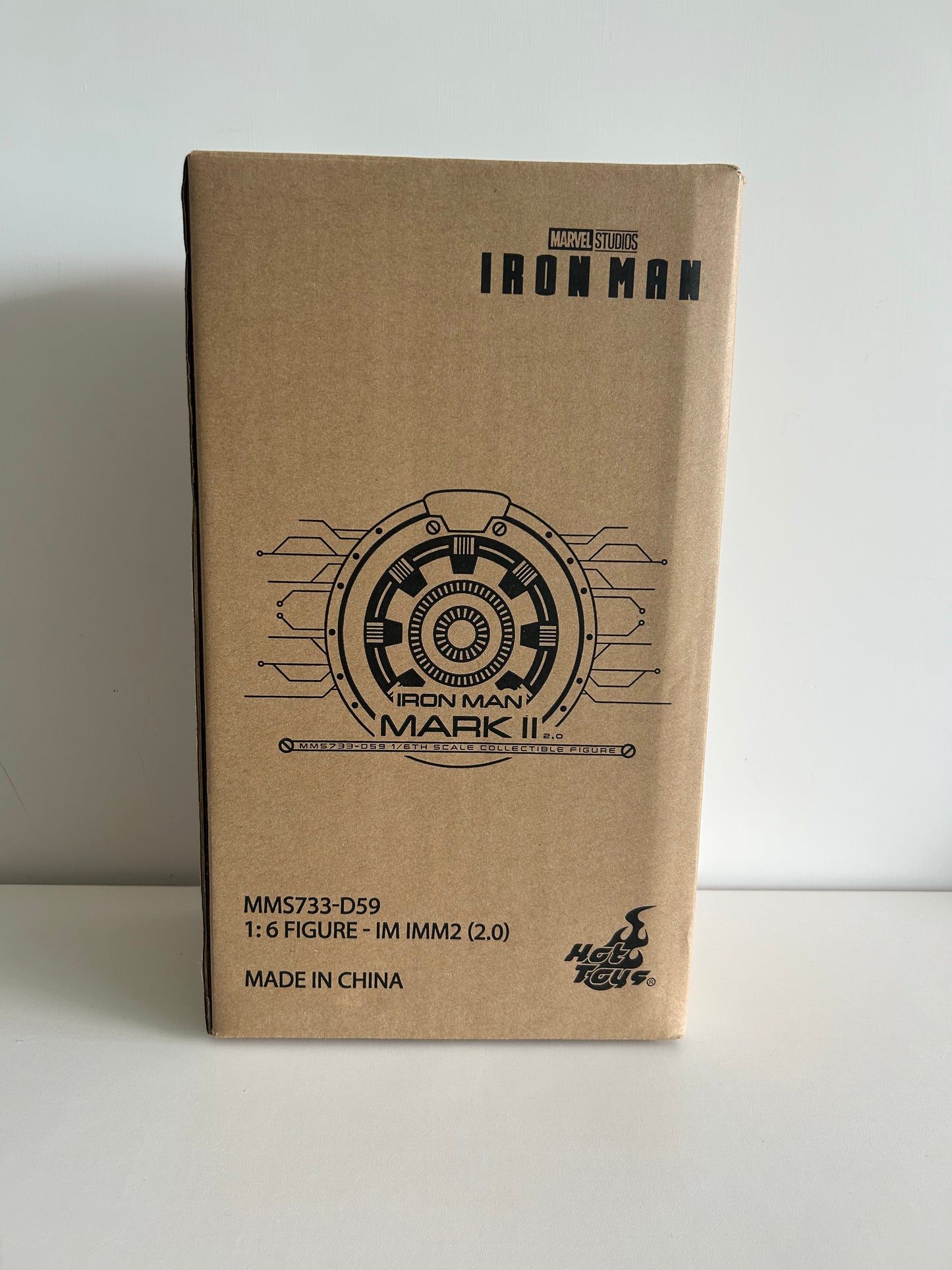 HotToys MMS733D59 Iron Man Mark 2 (2.0) 1/6 Action Figure New Sealed, Second-hand But Unused