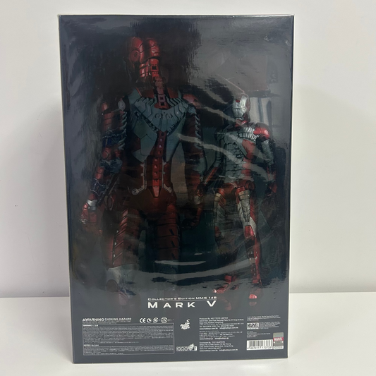 Hot Toys MMS145 Iron Man 2 Mark V 5 Tony Stark 12 " 1/6 Action Figure New Sealed, Second-hand But Unused